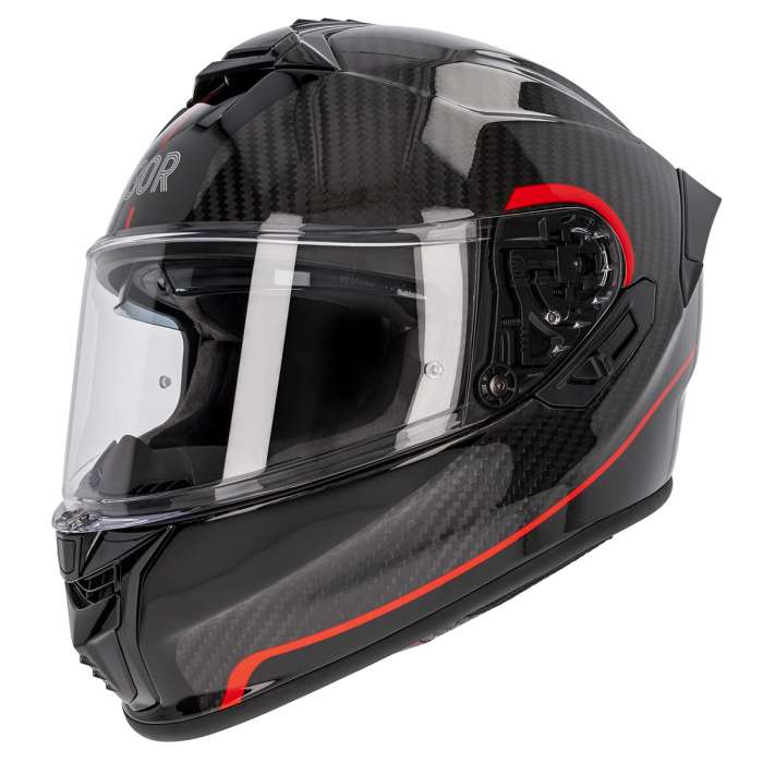 CASCO 130R KASHIMA CARBON GT GLOSS BLACK RED - Imagen 2