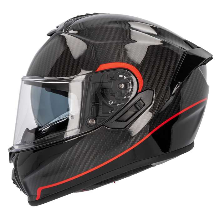 CASCO 130R KASHIMA CARBON GT GLOSS BLACK RED - Imagen 3