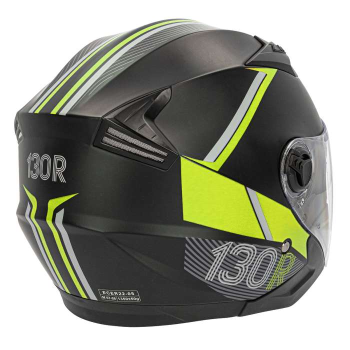 HELMET 130R ARIDA V2 BLACK MATT YELLOW - Image 4