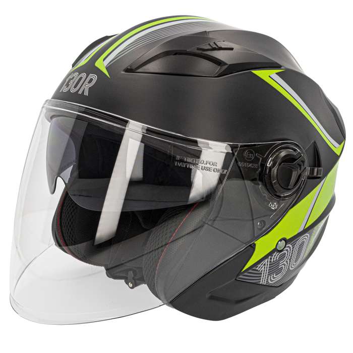 HELMET 130R ARIDA V2 BLACK MATT YELLOW